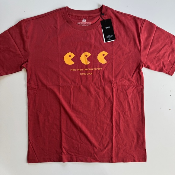 NEW Dusty Inc Pac Man “Destroy Mediocrity” Japanese Bad English Romanji Shirt M - Picture 1 of 6